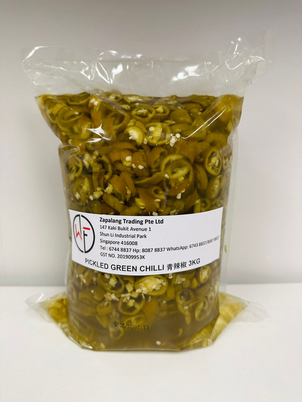 PICKLED GREEN CHILLI 3KG